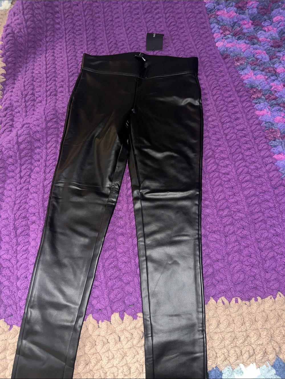 Black Faux Leather Leggings